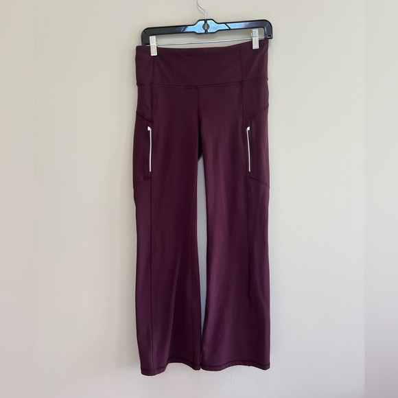 Athleta Rainier High Rise Bootcut Pant in 'Spiced Cabernet' Purple, size MP - Picture 3 of 10